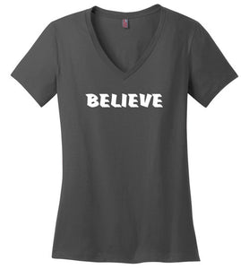 Believe short sleeve V neck Christian Tshirt