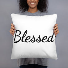 Load image into Gallery viewer, Blessed Throw Pillow Back Cushion Christian Accent Pillow Religious
