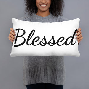 Blessed Throw Pillow Back Cushion Christian Accent Pillow Religious