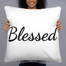 Load image into Gallery viewer, Blessed Throw Pillow Back Cushion Christian Accent Pillow Religious
