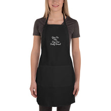 Load image into Gallery viewer, Embroidered Scripture Apron Give Us This Day Our Daily Bread Christian smock
