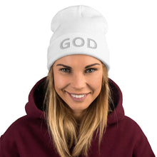 Load image into Gallery viewer, GOD Embroidered Beanie Christian Hat
