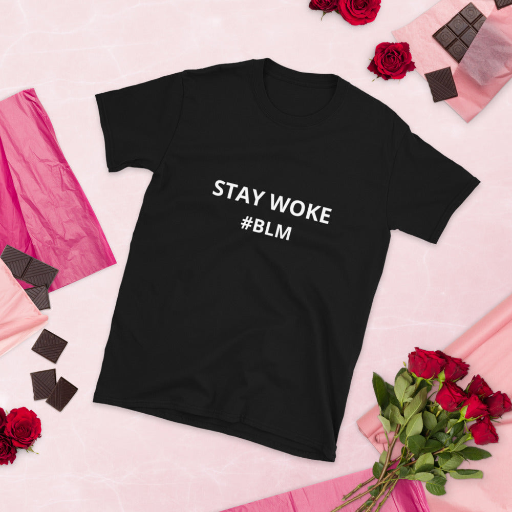 BLM Stay Woke Short-Sleeve Unisex Black Lives Matter T-Shirt