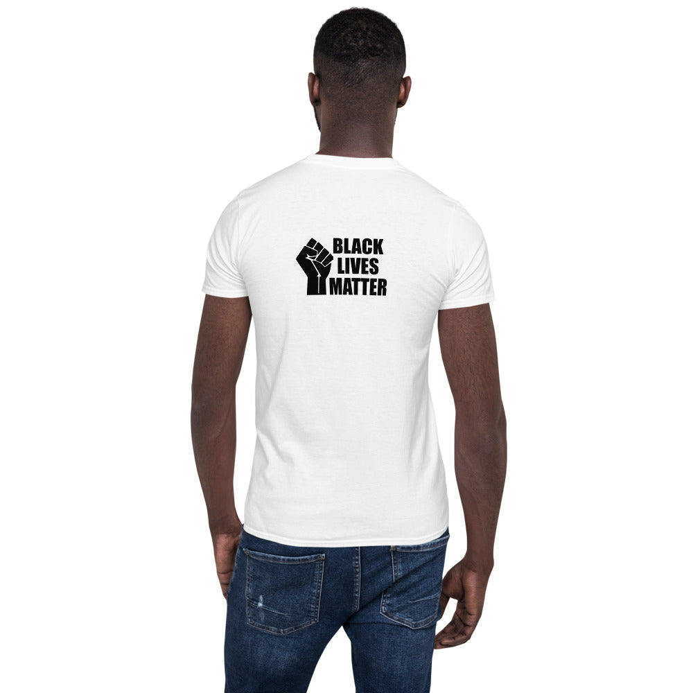 BLM Short-Sleeve Unisex white T-Shirt Black Lives Matter fist