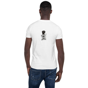 BLM Short-Sleeve T-Shirt white Black Lives Matter fist