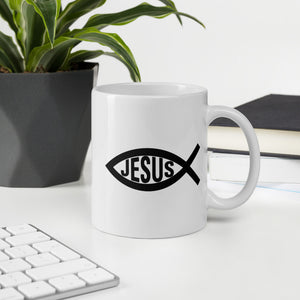 Jesus Mug Christian Cup Faith Jesus Fish Ichthys