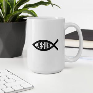 Jesus Mug Christian Cup Faith Jesus Fish Ichthys