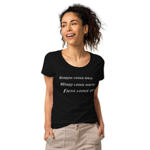 Load image into Gallery viewer, Faith Looks Up Women’s organic Christian t-shirt
