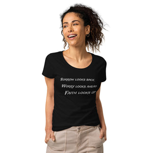 Faith Looks Up Women’s organic Christian t-shirt