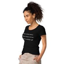 Load image into Gallery viewer, Faith Looks Up Women’s organic Christian t-shirt
