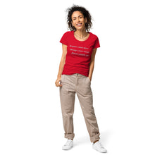 Load image into Gallery viewer, Faith Looks Up Women’s organic Christian t-shirt
