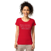 Load image into Gallery viewer, Faith Looks Up Women’s organic Christian t-shirt
