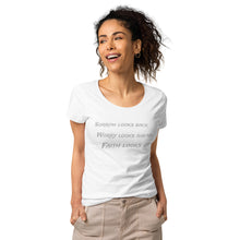 Load image into Gallery viewer, Faith Looks Up Women’s organic Christian t-shirt
