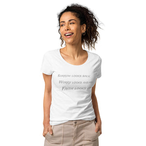 Faith Looks Up Women’s organic Christian t-shirt