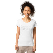 Load image into Gallery viewer, Faith Looks Up Women’s organic Christian t-shirt
