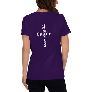 Amazing Grace Women's short sleeve scoop Neck Christian t-shirt