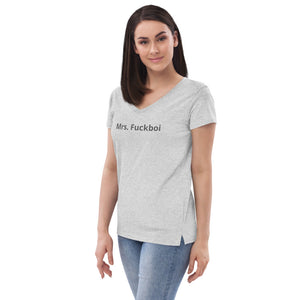 Ladies' Mrs. Fuckboi  v-neck Cheater t-shirt Inspired By Lorenzo's Secrets